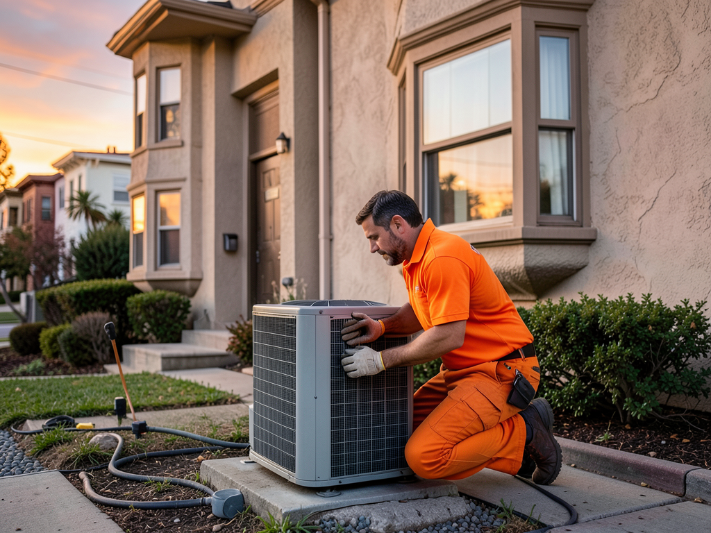 Reliable air conditioning repair for foggy sunset