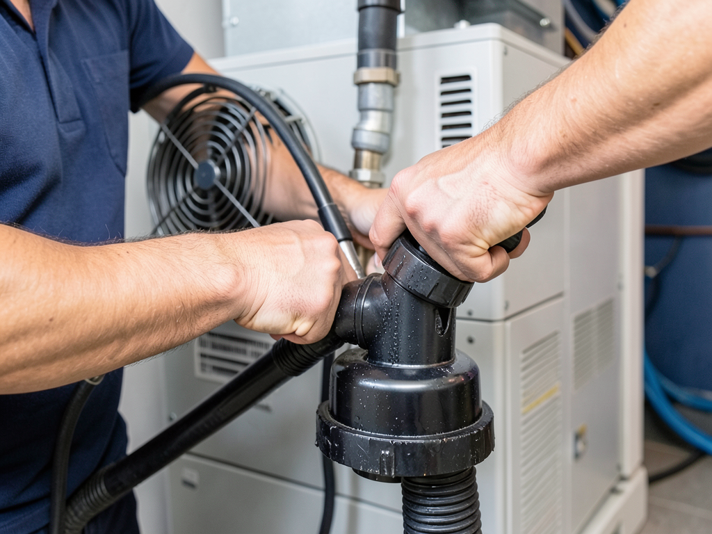 Water leaking near your furnace it might be a clog